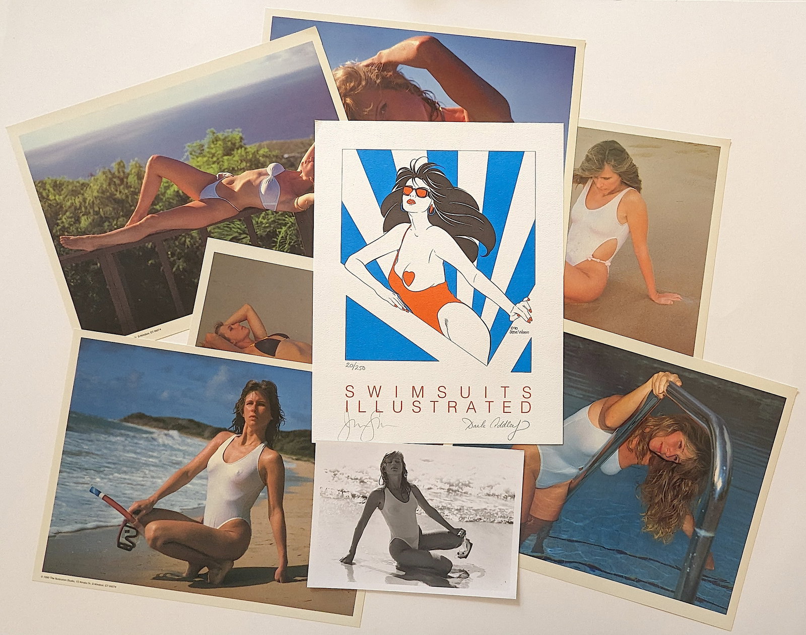 STEVE WORON Signed  Set Lithographs Swimsuits Illustrated (1 of 3)