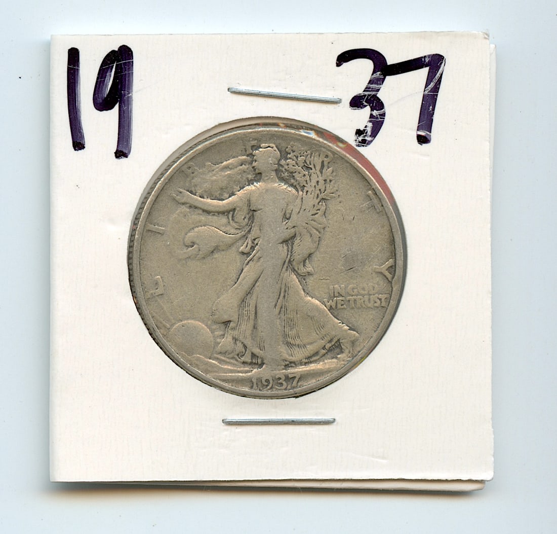 Scarce Silver Coin Collectors 1937 Walking Liberty Half Dollar (1 of 2)