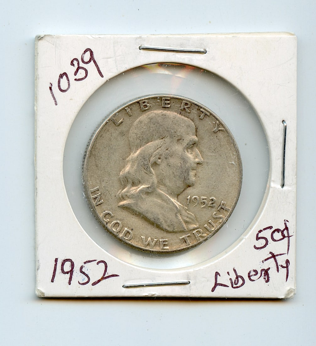 Scarce Silver Coin Collectors 1952 Franklin Half Dollar (1 of 2)