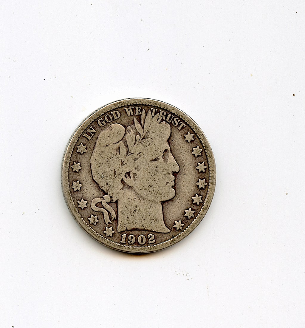 Scarce Silver Coin Collectors 1902 Barber Half Dollar (1 of 2)