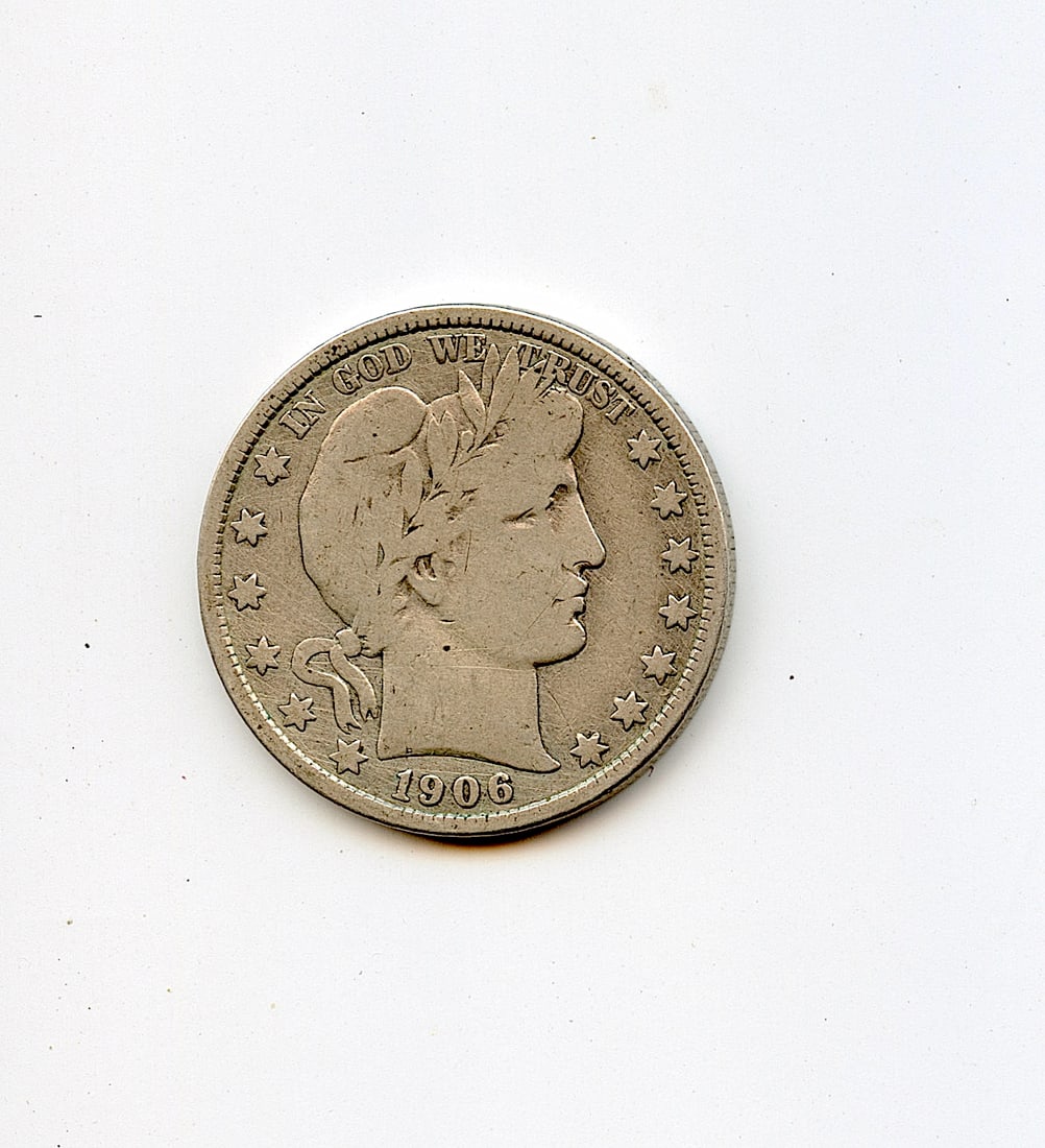 Scarce Silver Coin Collectors 1906 Barber Half Dollar (1 of 2)