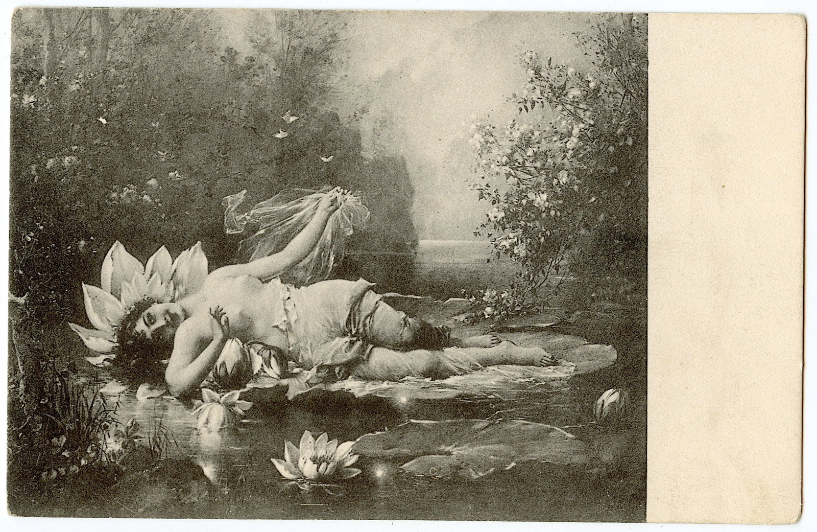 Antique Scarce Original French Postcard Artistic Nude: This original antique postcard is from the estate of a collector in Palm Beach, Florida. The dimensions of an antique postcard are Approx. 5.5"x 3.5" (small variances can occur). This lot is located i