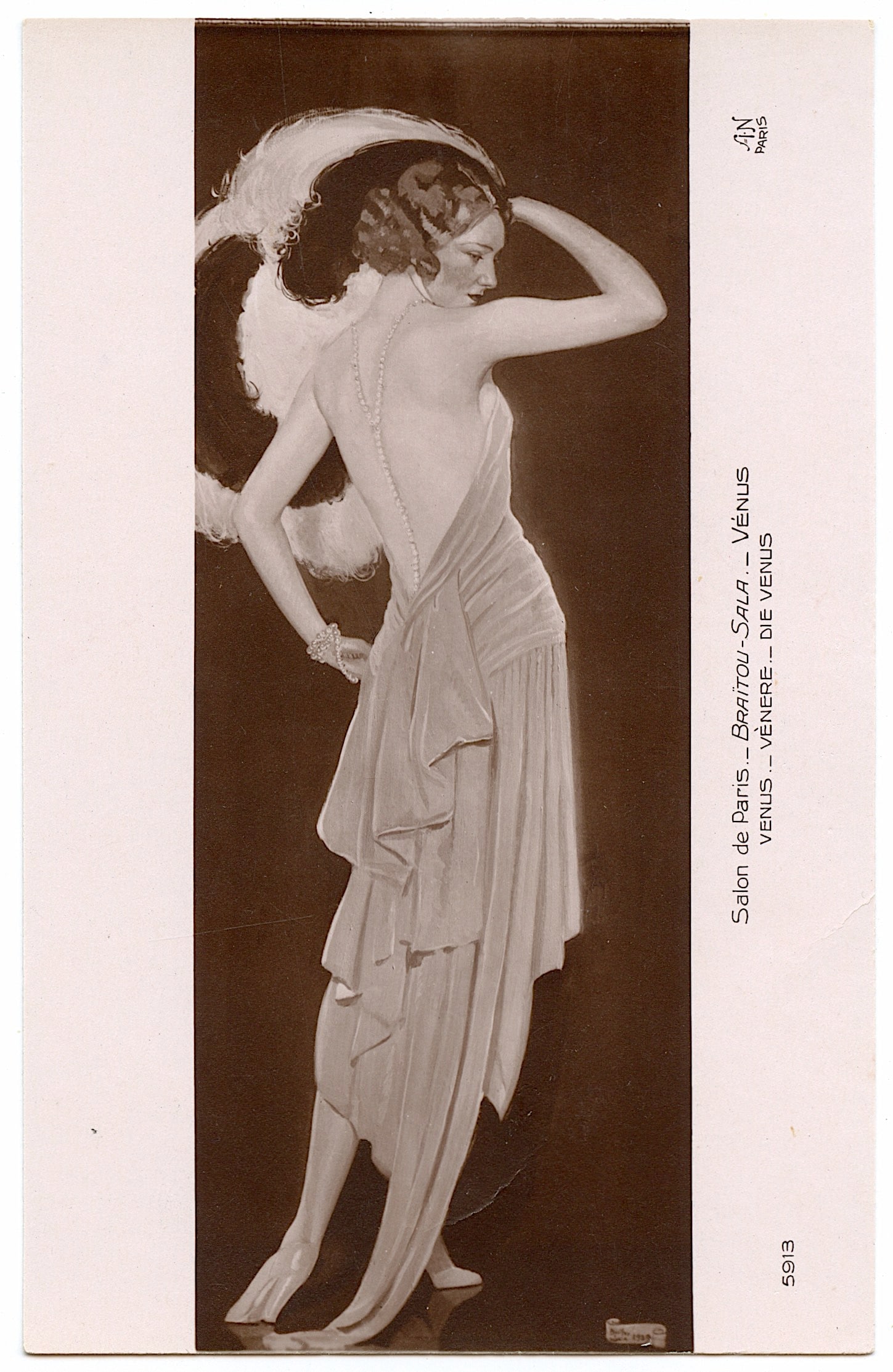 Antique Scarce Original French Postcard Artistic Nude: This original antique postcard is from the estate of a collector in Palm Beach, Florida. The dimensions of an antique postcard are Approx. 5.5"x 3.5" (small variances can occur). This lot is located i