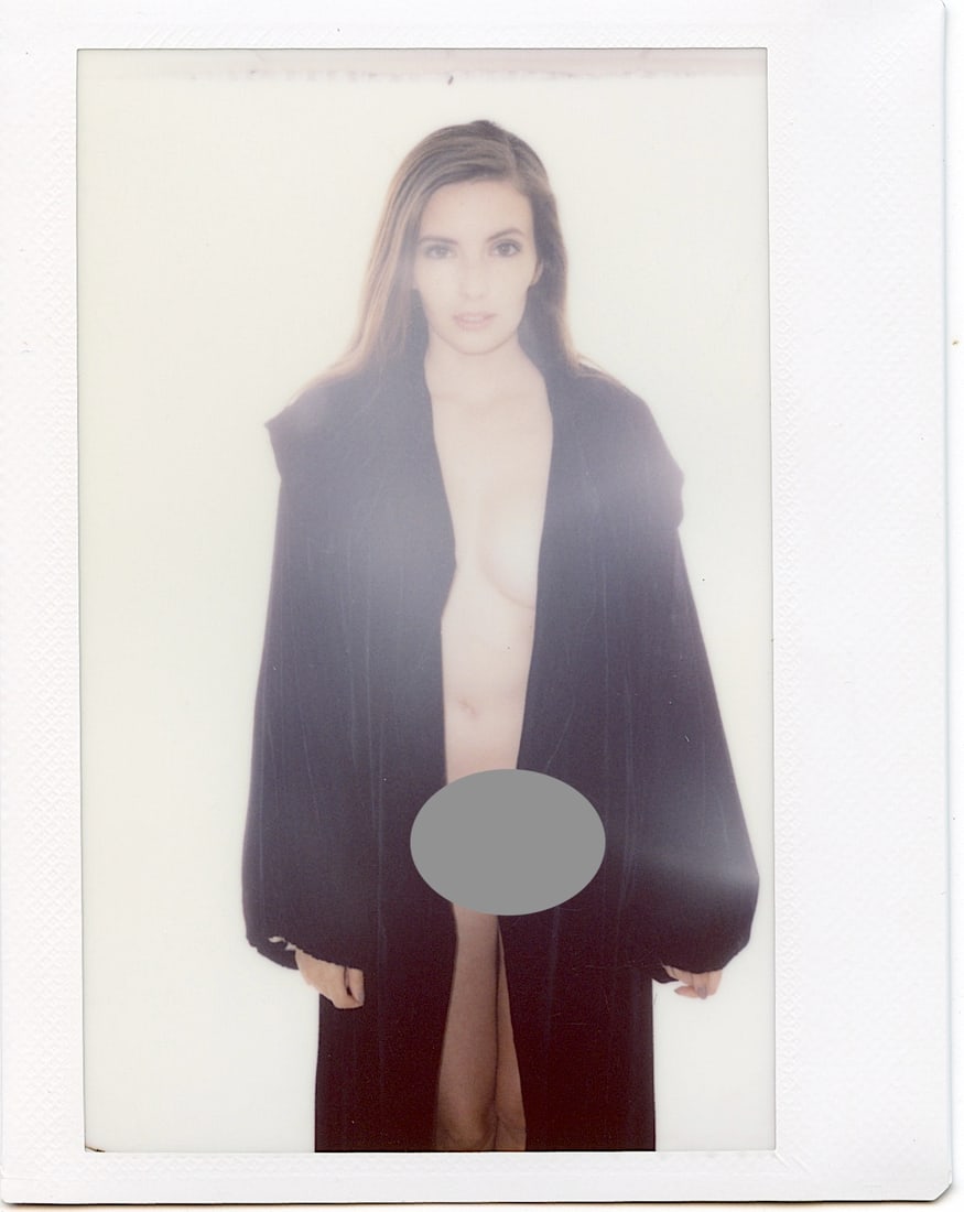 Original Photograph Instax FUJIFILM Pin Up Nude Female: The provenance of this lot is from the estate of a Professional American photographer and collector in LA, CA. Unknown model. The dimensions are Approx. 4.25" x 3.5". This lot is located in Boca Raton