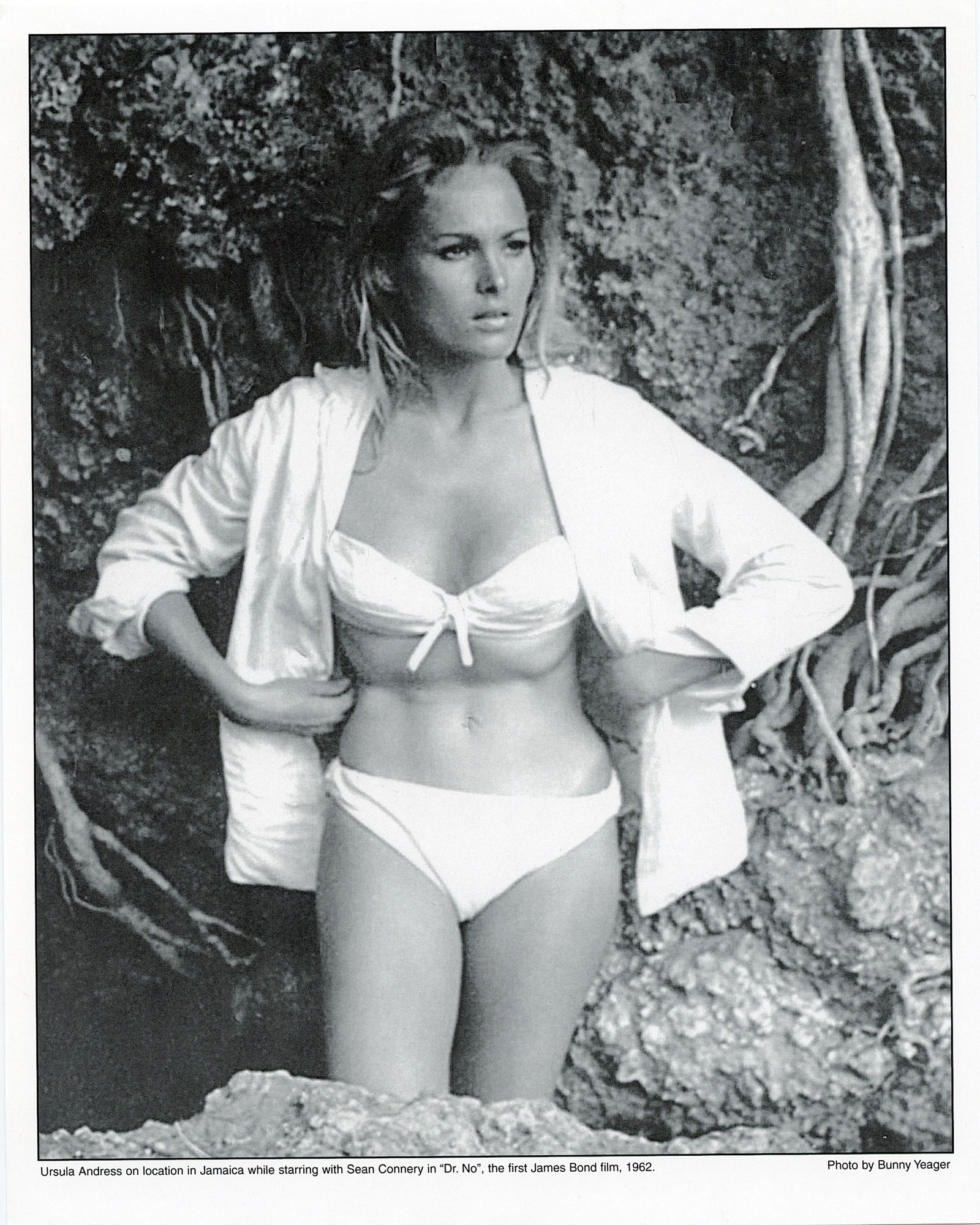 Original BUNNY YEAGER Pin Up Litho URSULA ANDRESS: Provenance from a Collector in RI. The dimensions of this lithograph are Approx. 10" x 8". We have included quality scans to show it's actual condition. This lot is located in Boca Raton, Fl and its s