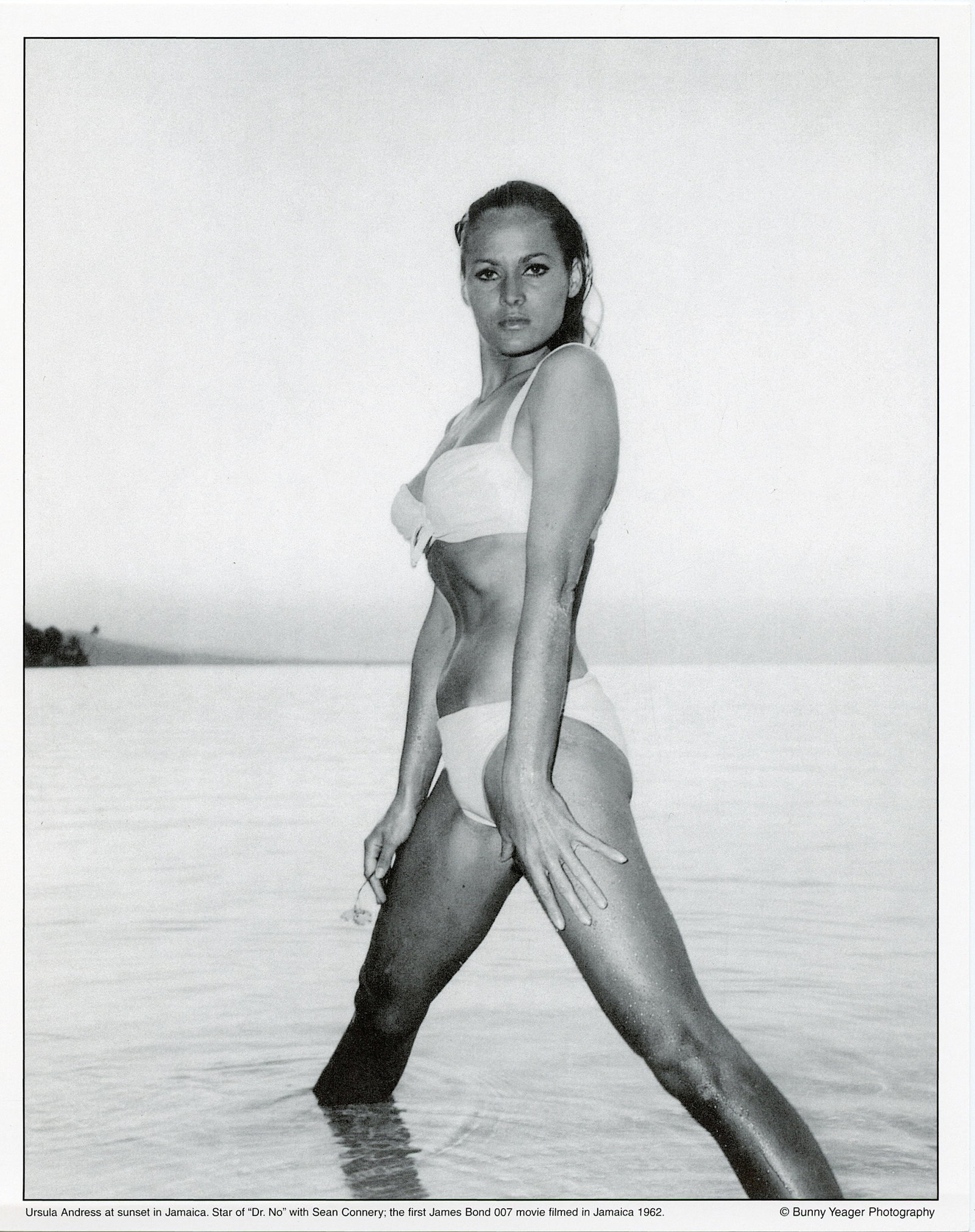 Original BUNNY YEAGER Pin Up Litho URSULA ANDRESS: Provenance from a Collector in RI. The dimensions of this lithograph are Approx. 10" x 8". We have included quality scans to show it's actual condition. This lot is located in Boca Raton, Fl and its s