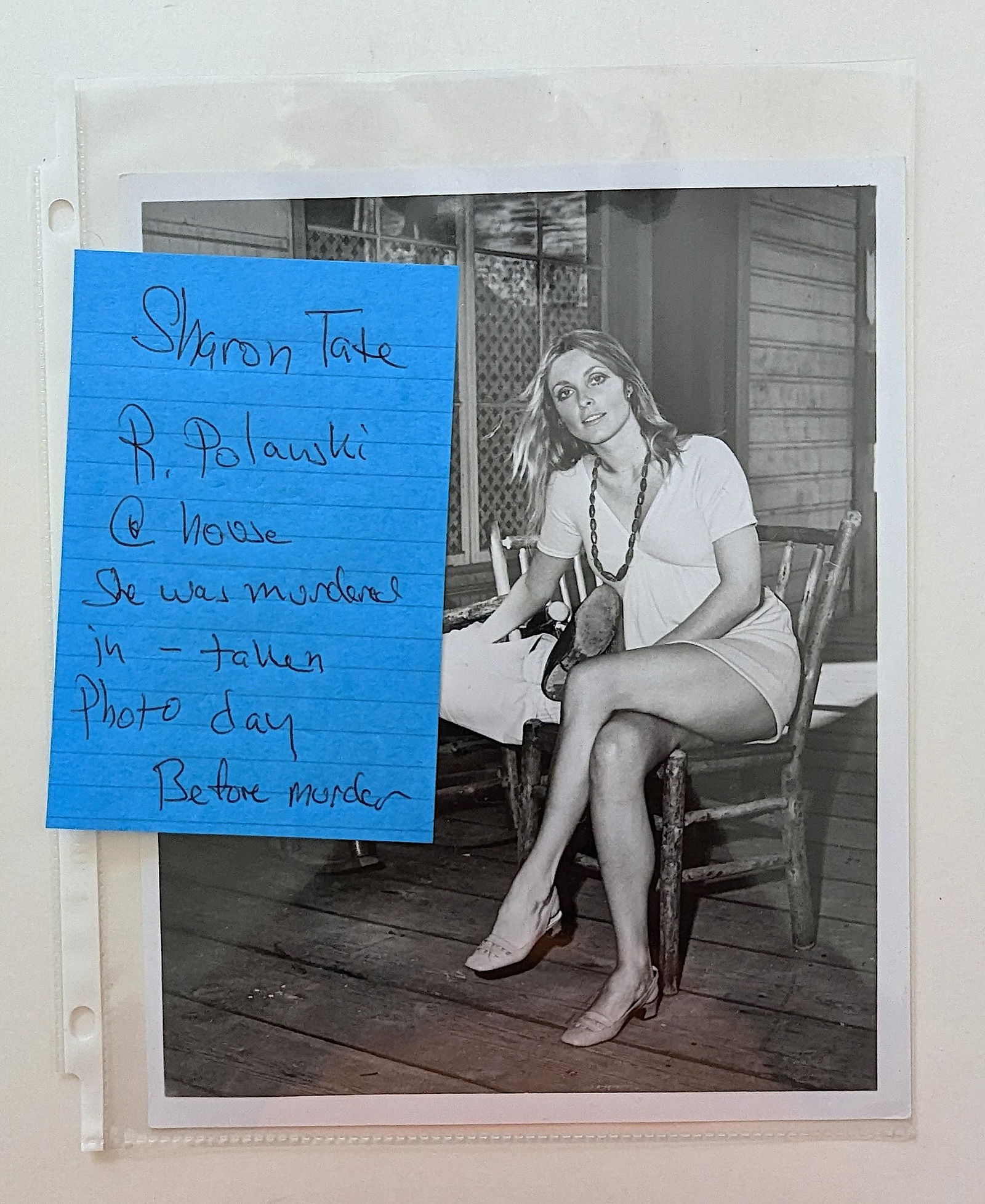 Original Rare Collectible Original Pin Up Photo by BUNNY YEAGER: Sharon Tate in house with R. Polanski. She was murdered in 1969. Provenance from a Collector in RI. The dimensions of this photo are Approx. 10" x 8". We have included quality scans to show it's actua