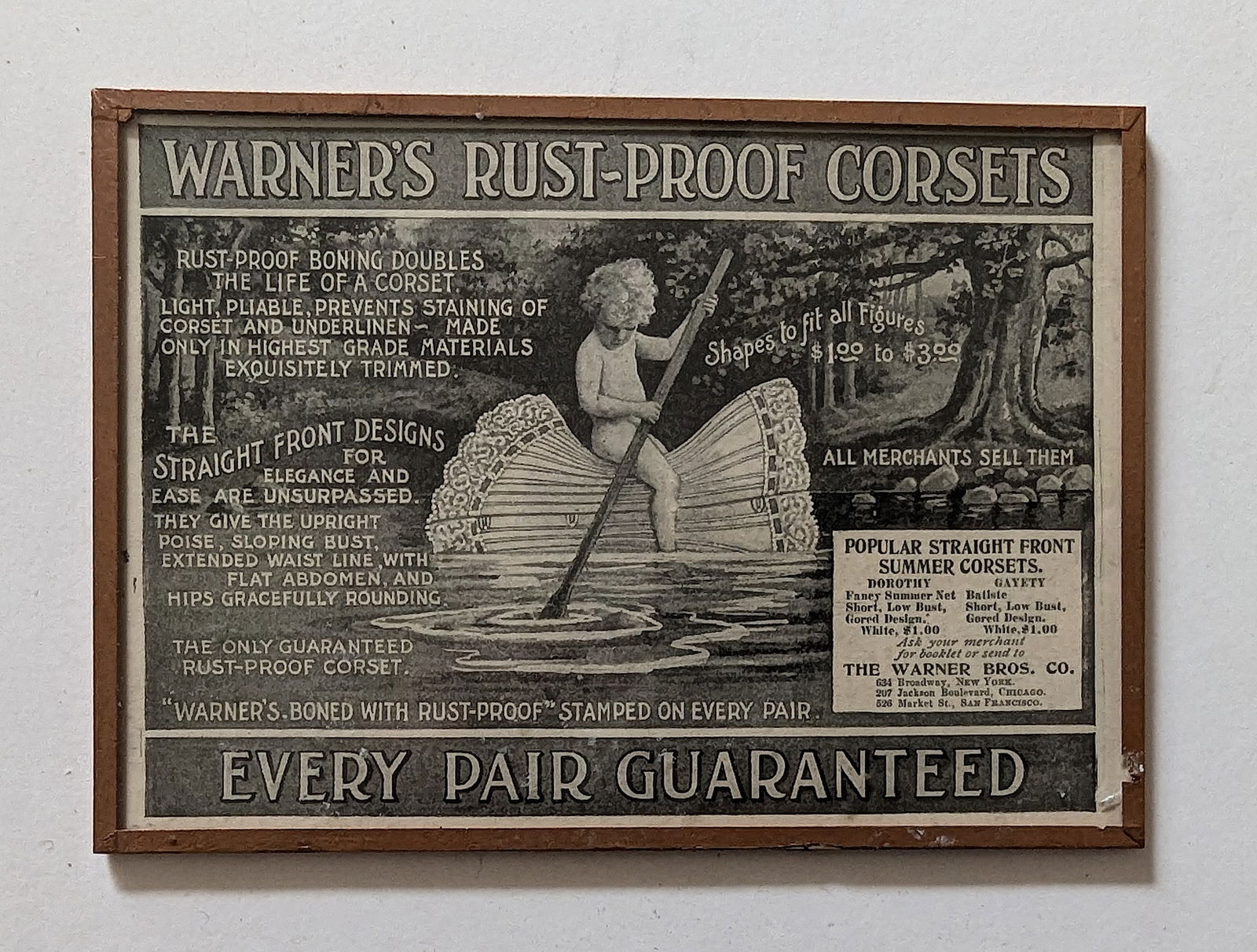 Original 1921 Art Nouveau Print Warner's Rust-Proof Corsets (1 of 3)