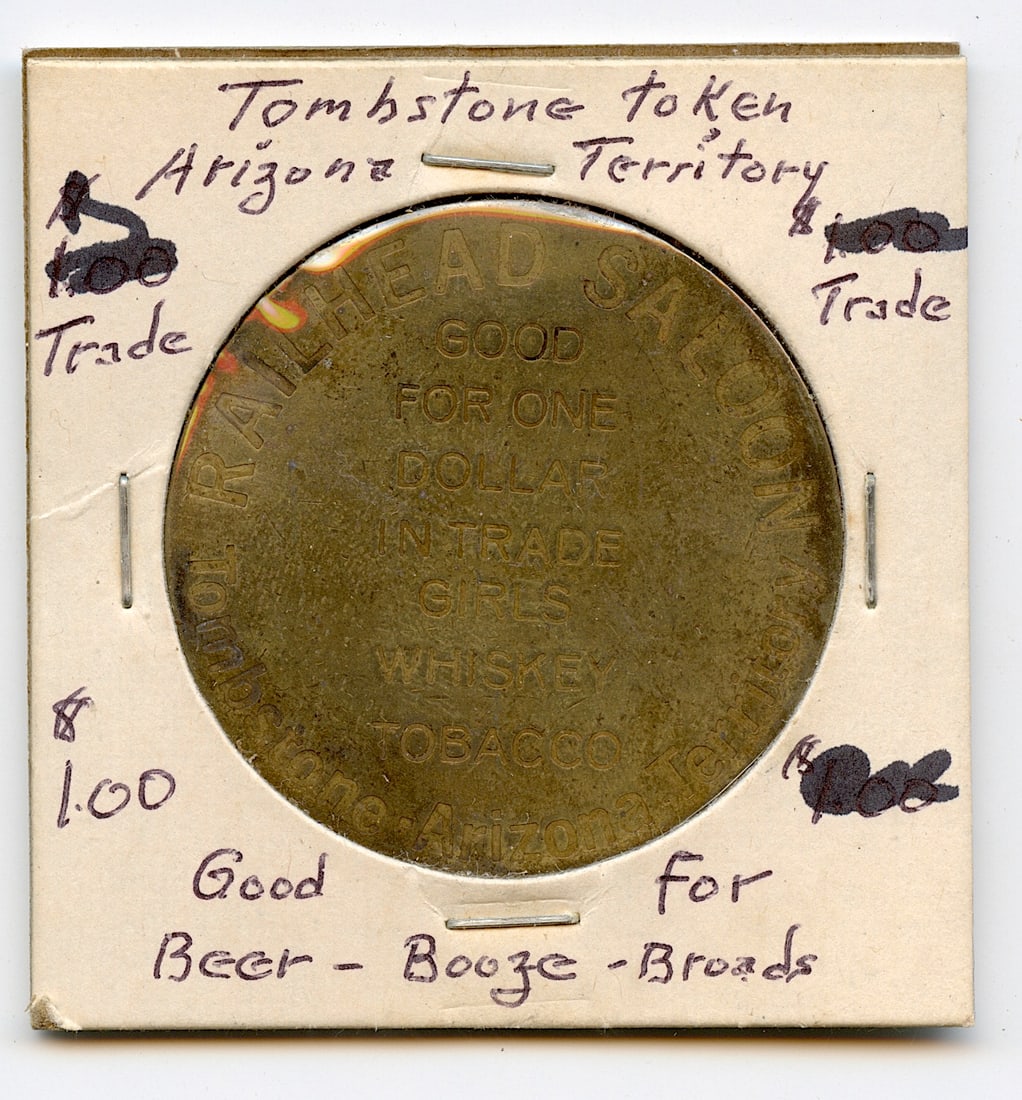 Collectors Coin  Tobacco Token Arizona Territory  1 Dollar (1 of 2)