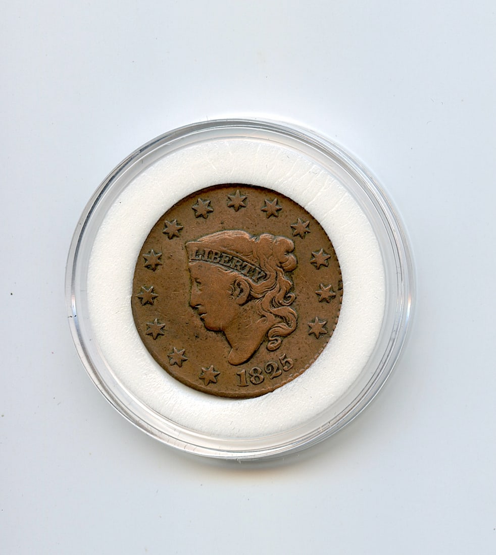 Collectors Coin 1825 Copper Coronet Head Large Cent Good (1 of 2)