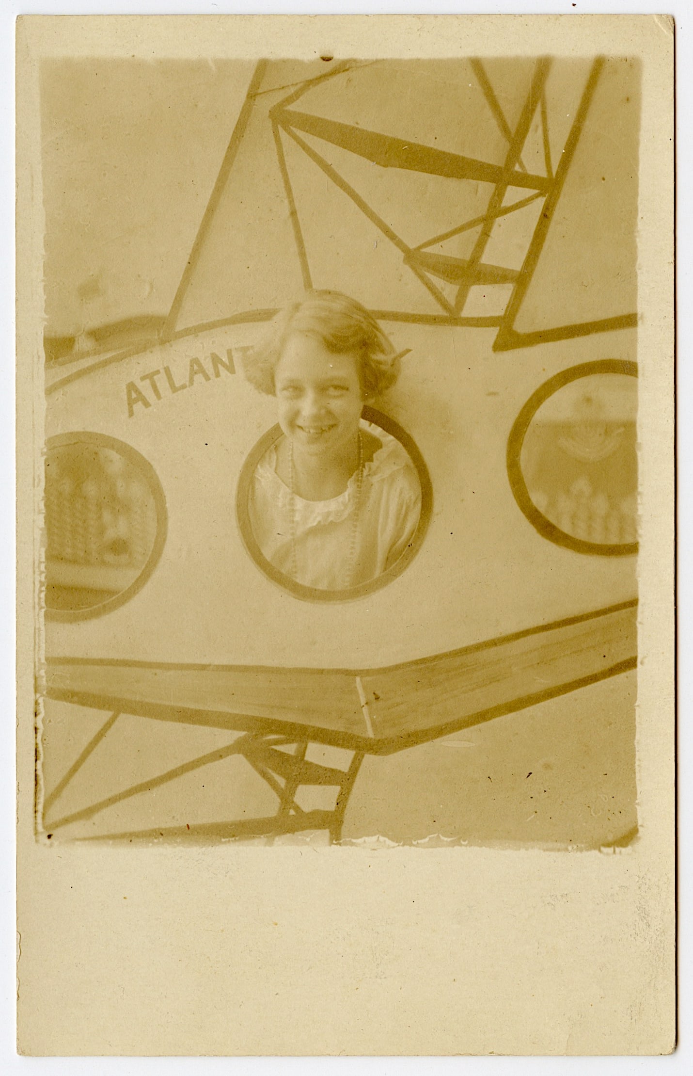 Antique Vintage Rare Postcard Real Photo Park (1 of 2)