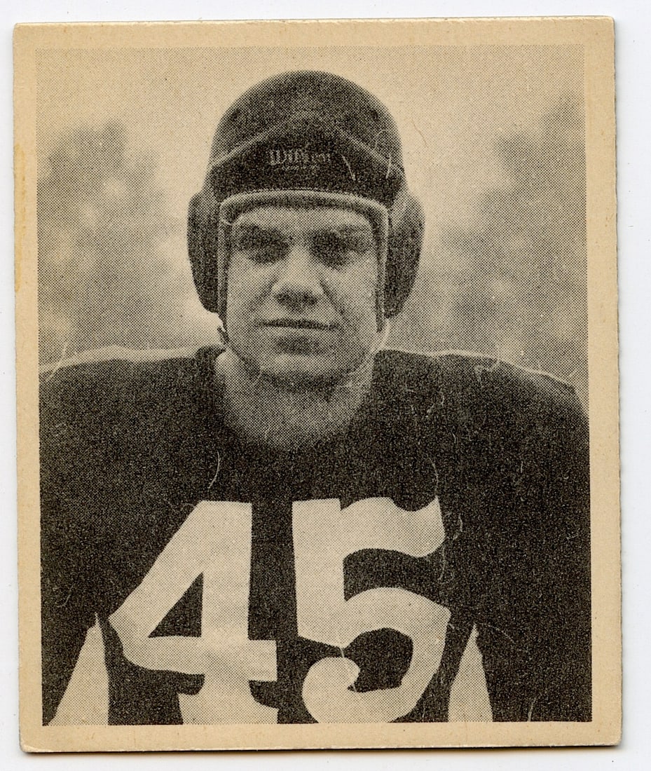 1948 BOWMAN #67 PAUL (Beaver) McKEE: Original football card 1948. Provenance from a PBC Collector. We have included quality scans to show it's actual condition. This lot is located in Boca Raton, Fl and its shipment will be made directly