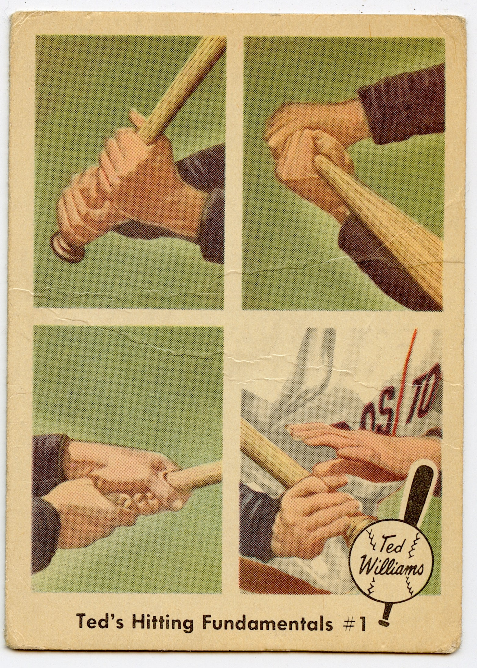 1959 Fleer Ted Williams #71 - Ted's Hitting Fundamentals #1 (1 of 2)