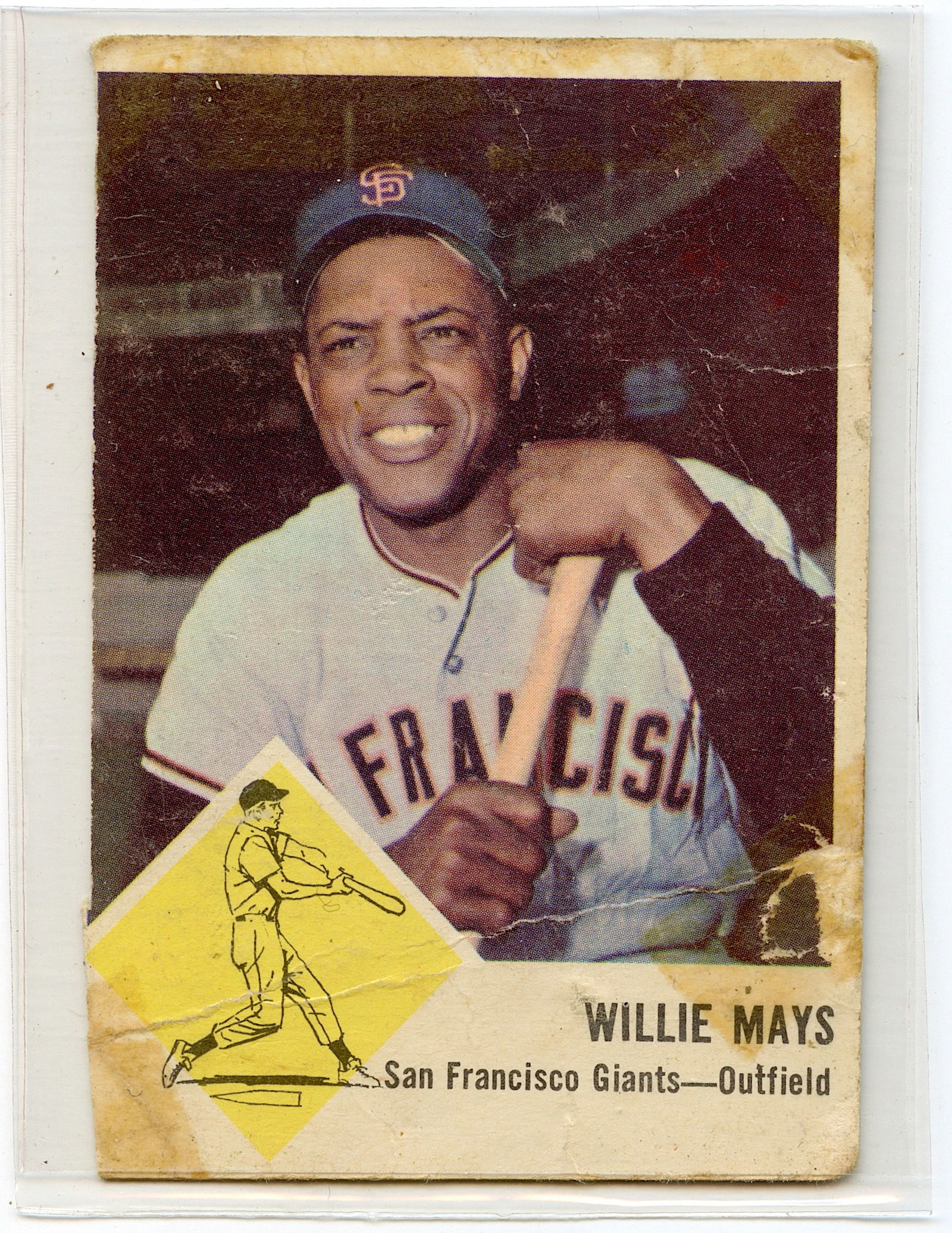 1963 Fleer #5 Willie Mays Giants (1 of 2)
