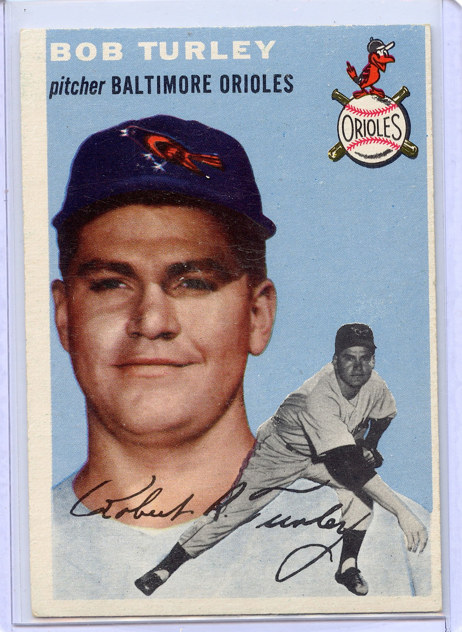 1954 Topps Baseball Card #85 ROBERT LEE TURLEY: Baseball Card. Provenance from a PBC Collector. We have included quality scans to show it's actual condition. This lot is located in Boca Raton, Fl and its shipment will be made directly by Artelisted