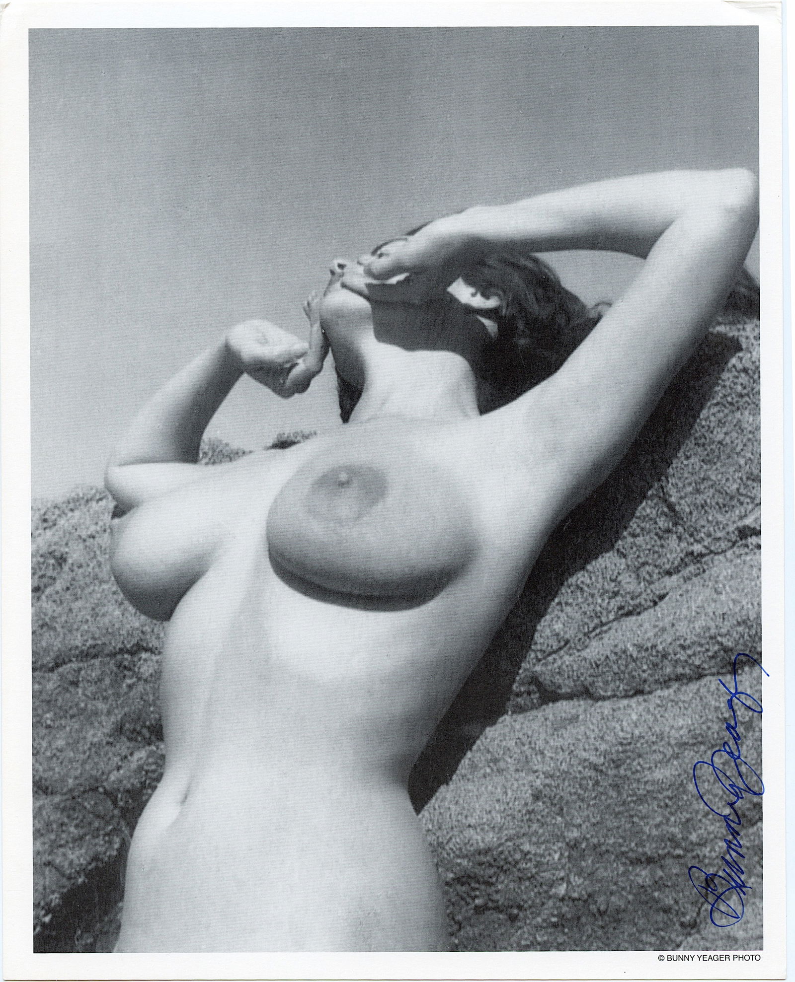 Vintage Lithograph BUNNY YEAGER Pin-Up  HAND SIGNED (1 of 1)