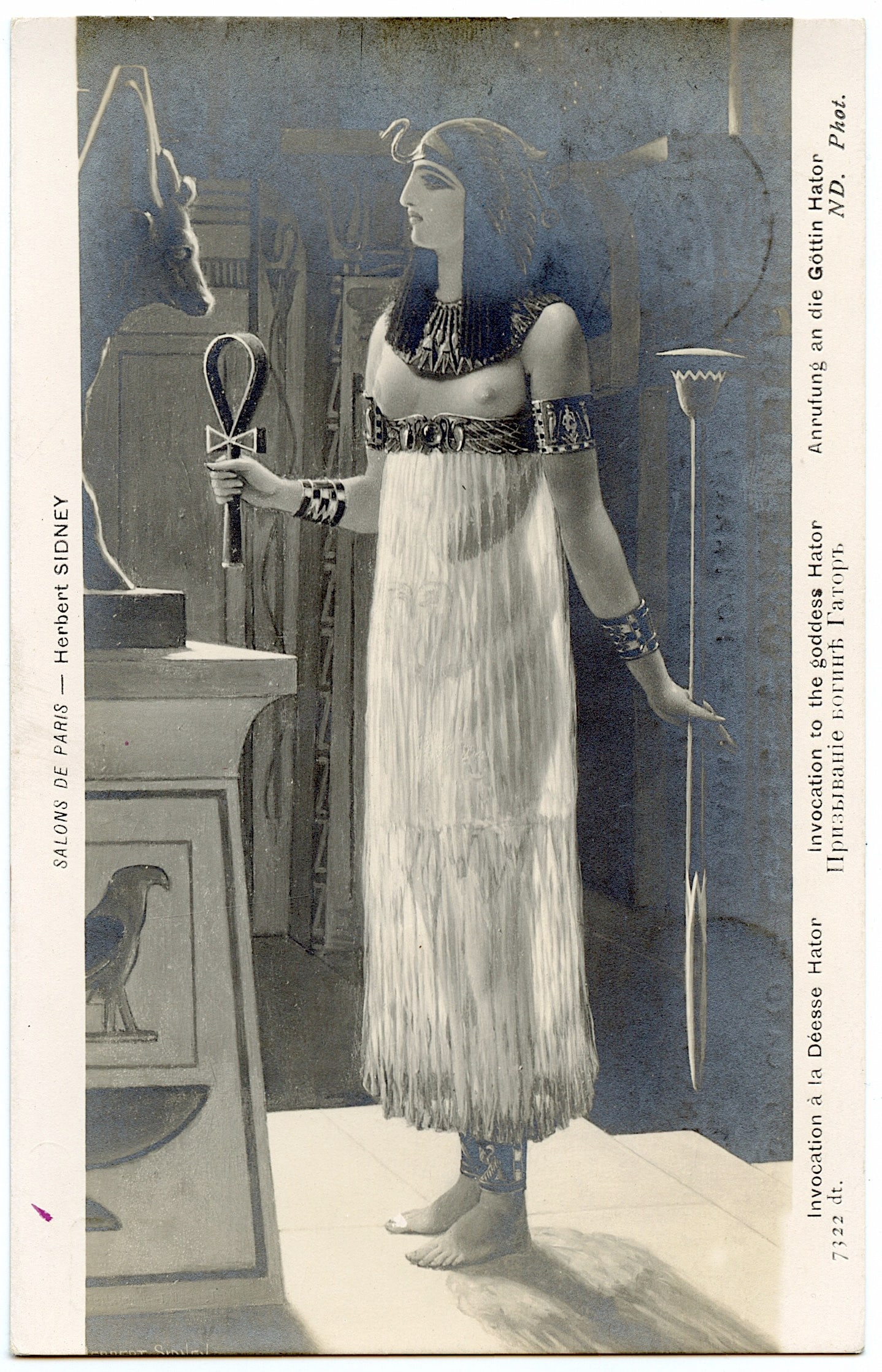 Antique Vintage Postcard with Artistic Female Nude / Erotic: Provenance from a collector in RI. Antique postcards measures in average Approx. 3.5" x 5.5". We have included quality scans to show it's actual condition. This lot is located in Boca Raton, Fl and it