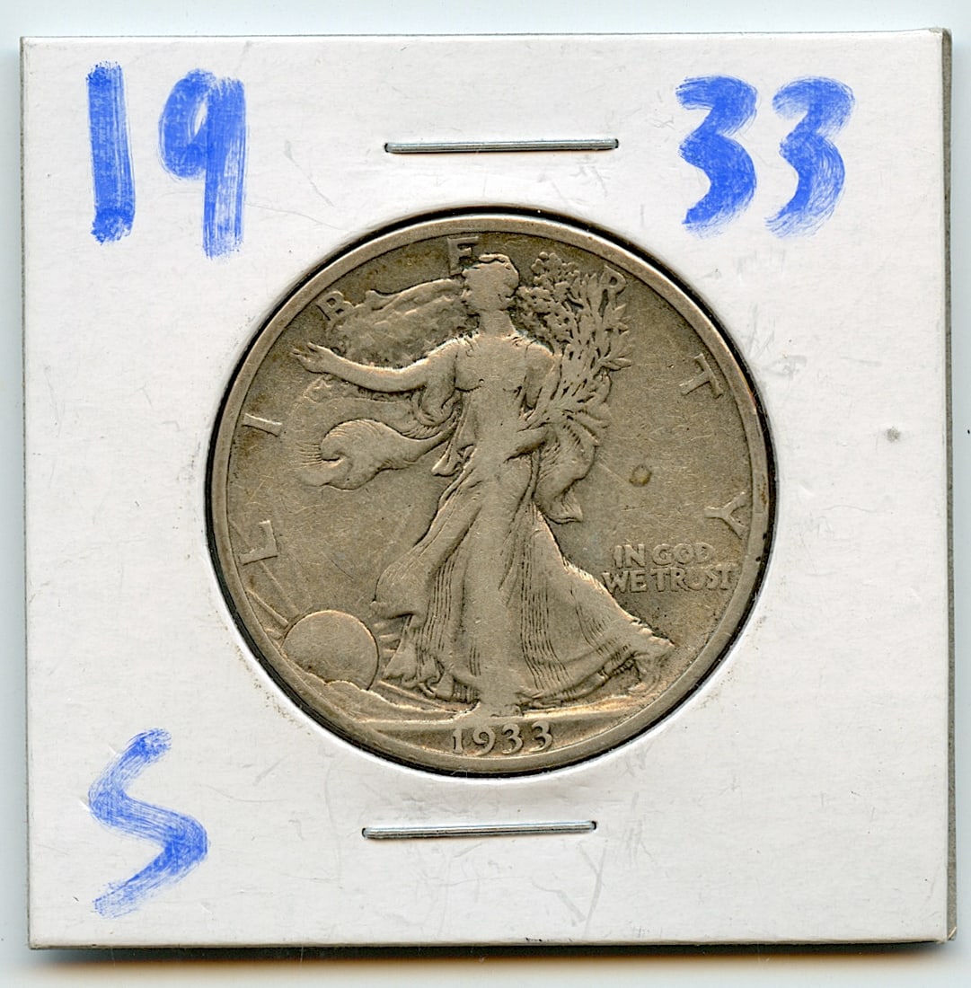 Silver Coin Collectors Walking Liberty Half Dollar, 1933 (1 of 2)