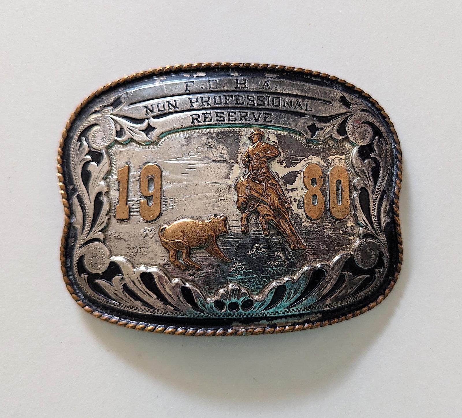 Vintage Belt Buckle Sterling 1980 5.2 Oz: Provenance from a PBC Collector. The dimensions are Approx. 4" x We have included quality scans to show it's actual condition. This lot is located in Boca Raton, Fl and its shipment will be made direc