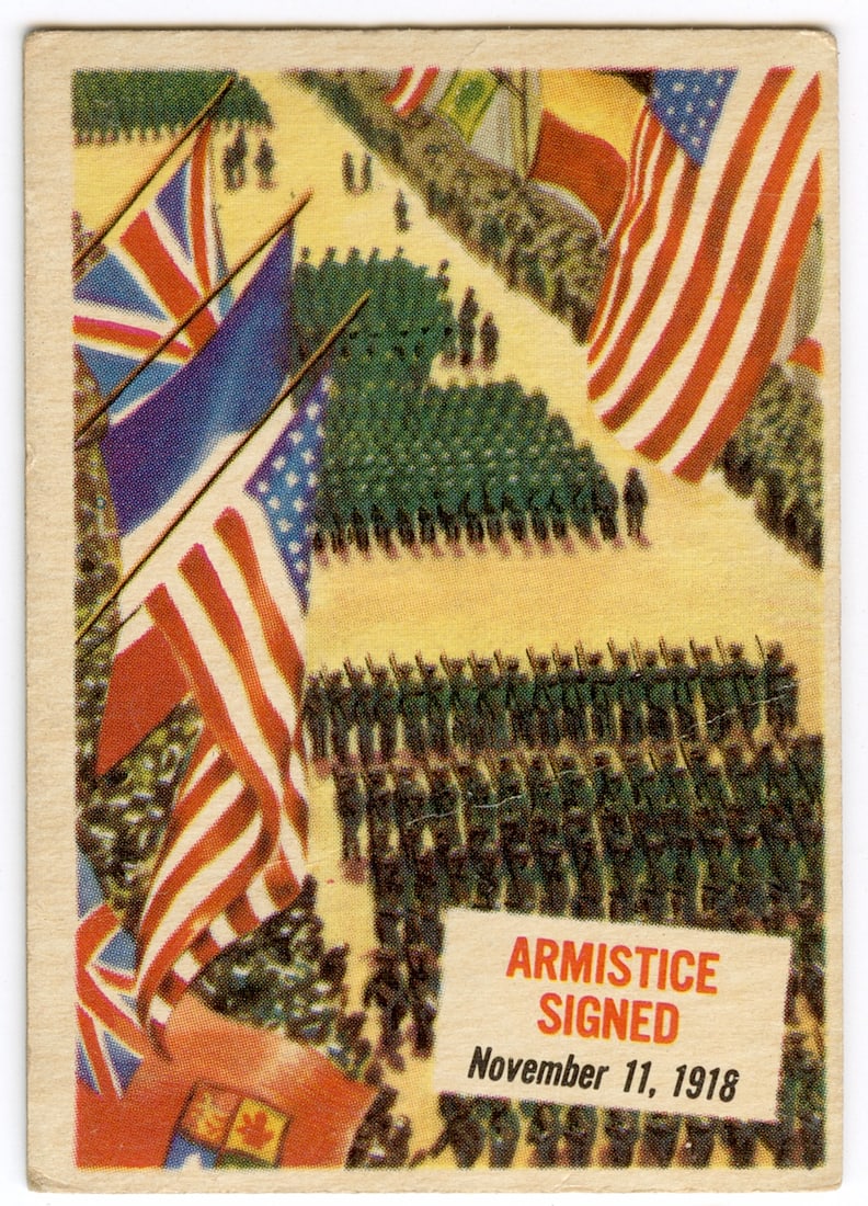 Original 1954 Topps Scoop Card #47 Armistice Signed: War Ends (1 of 2)