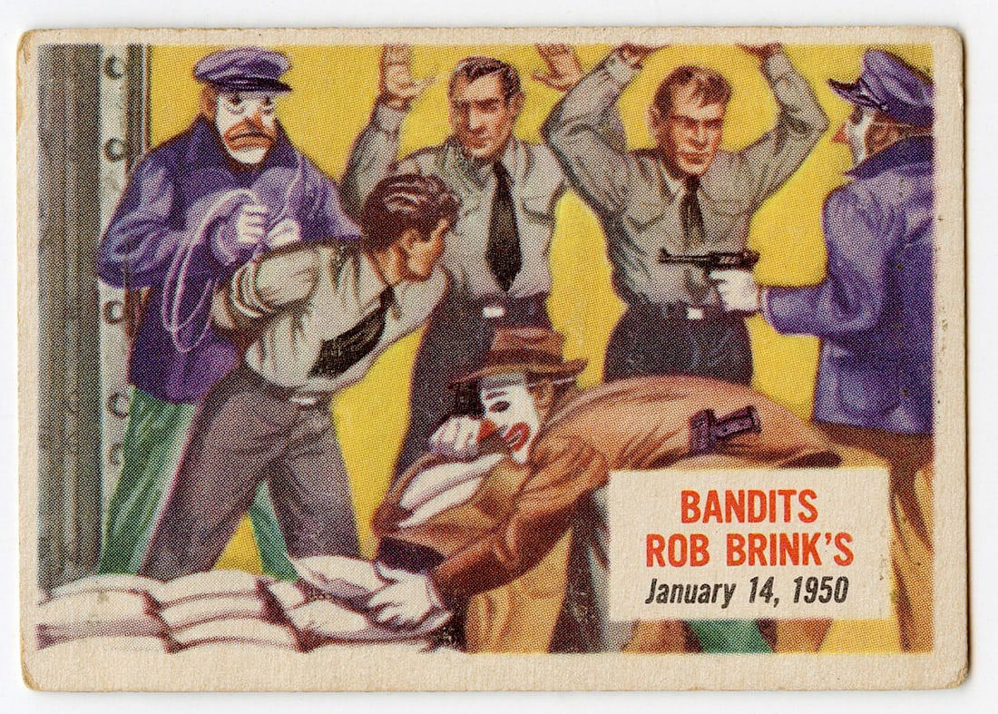 Original 1954 Topps Scoop Card #62 Record-Breaking Robbery (1 of 2)