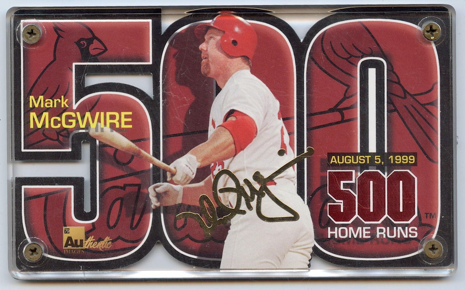 Mark McGwire (St. Louis Cardinals)- 24K Gold Signature Card (1 of 2)