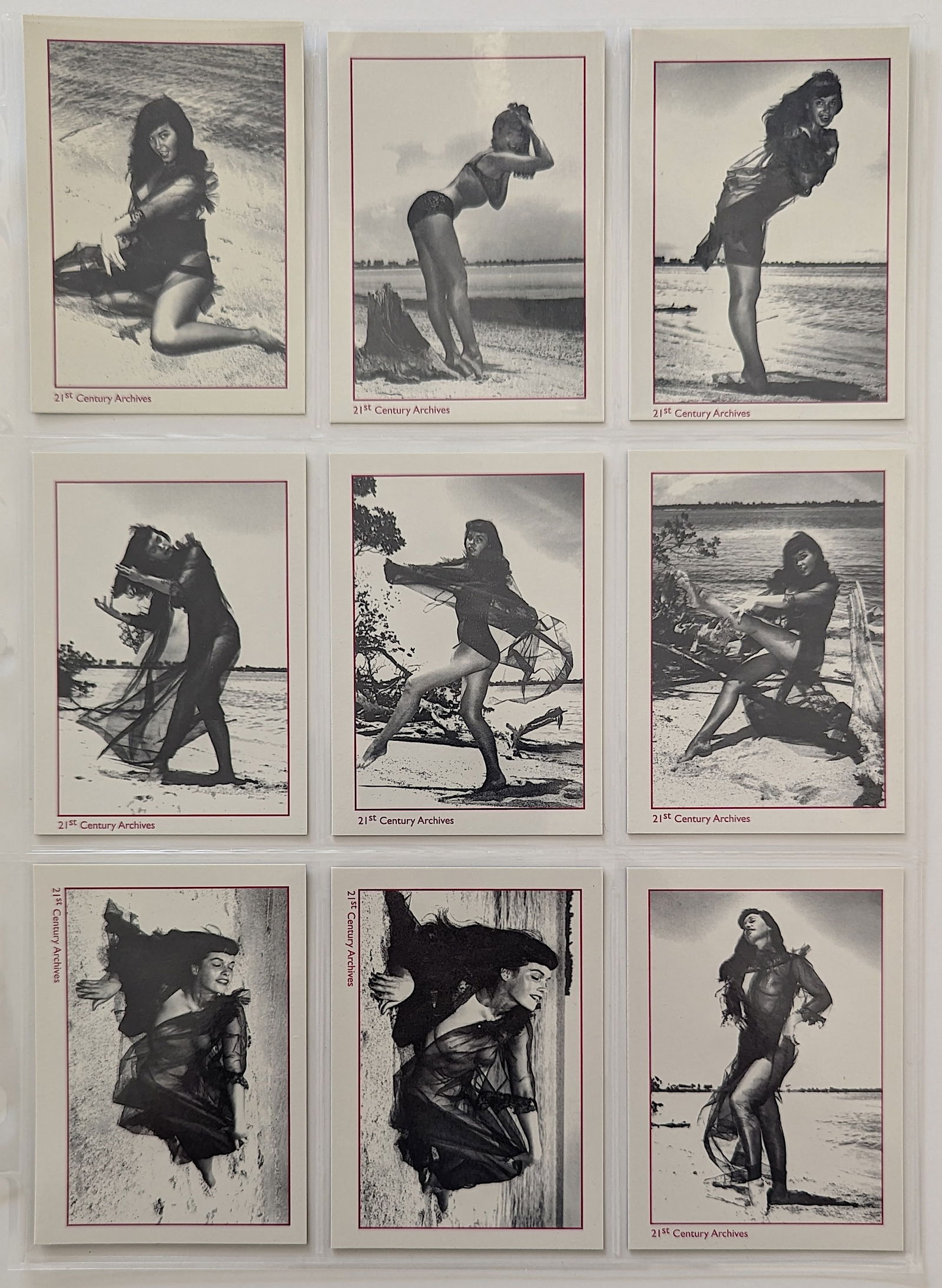 Set 9 BETTIE PAGE Pin-Up Trading Cards For Collectors (1 of 2)