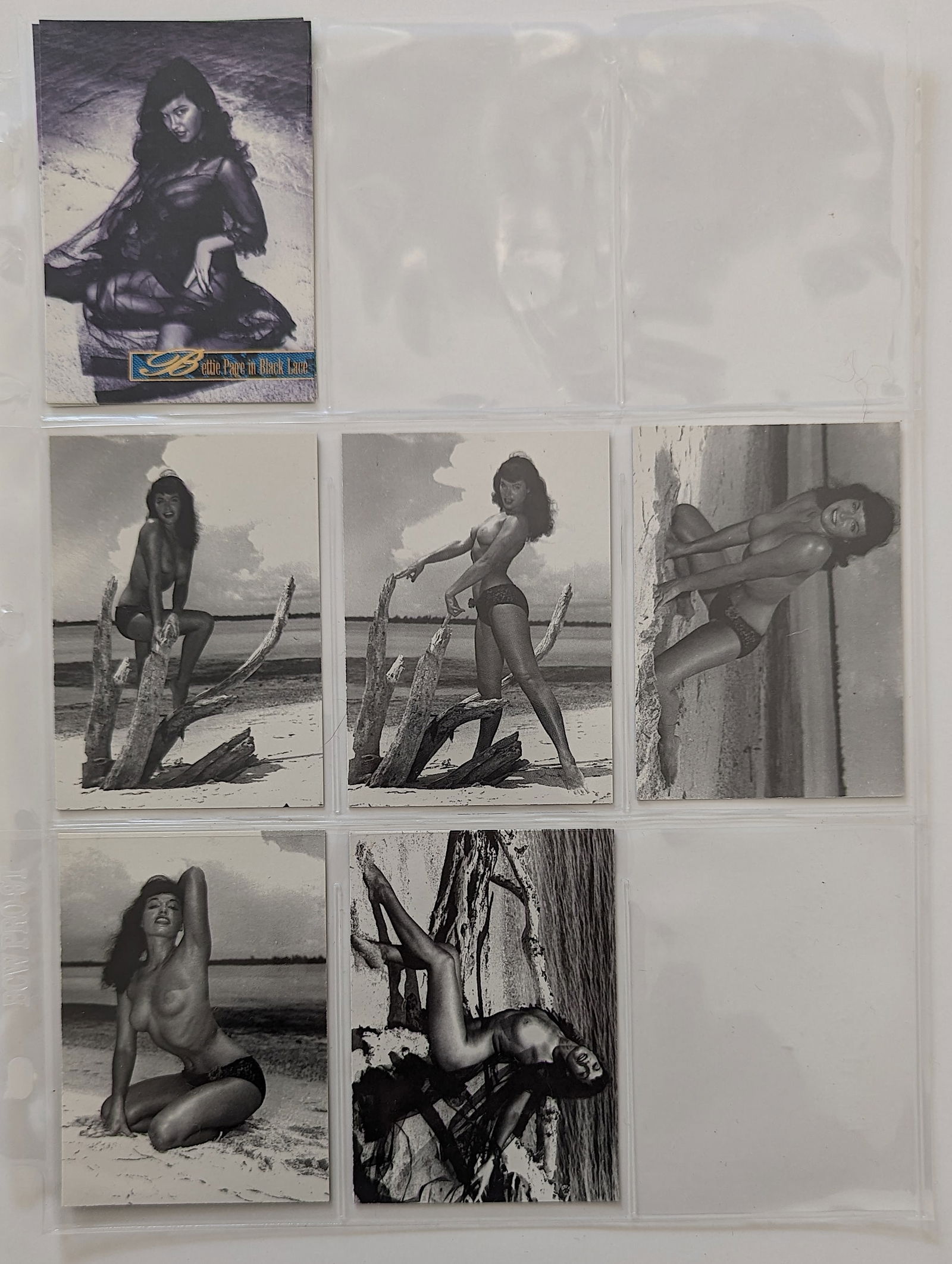 Set 6 BETTIE PAGE Pin-Up Trading Cards For Collectors (1 of 2)