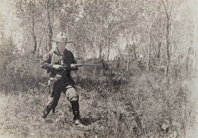 1890s Cabinet Card Photo Armed Cowboy Hunting