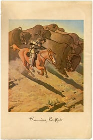 Original Antique Scarce Halftone Litho MAYNARD DIXON