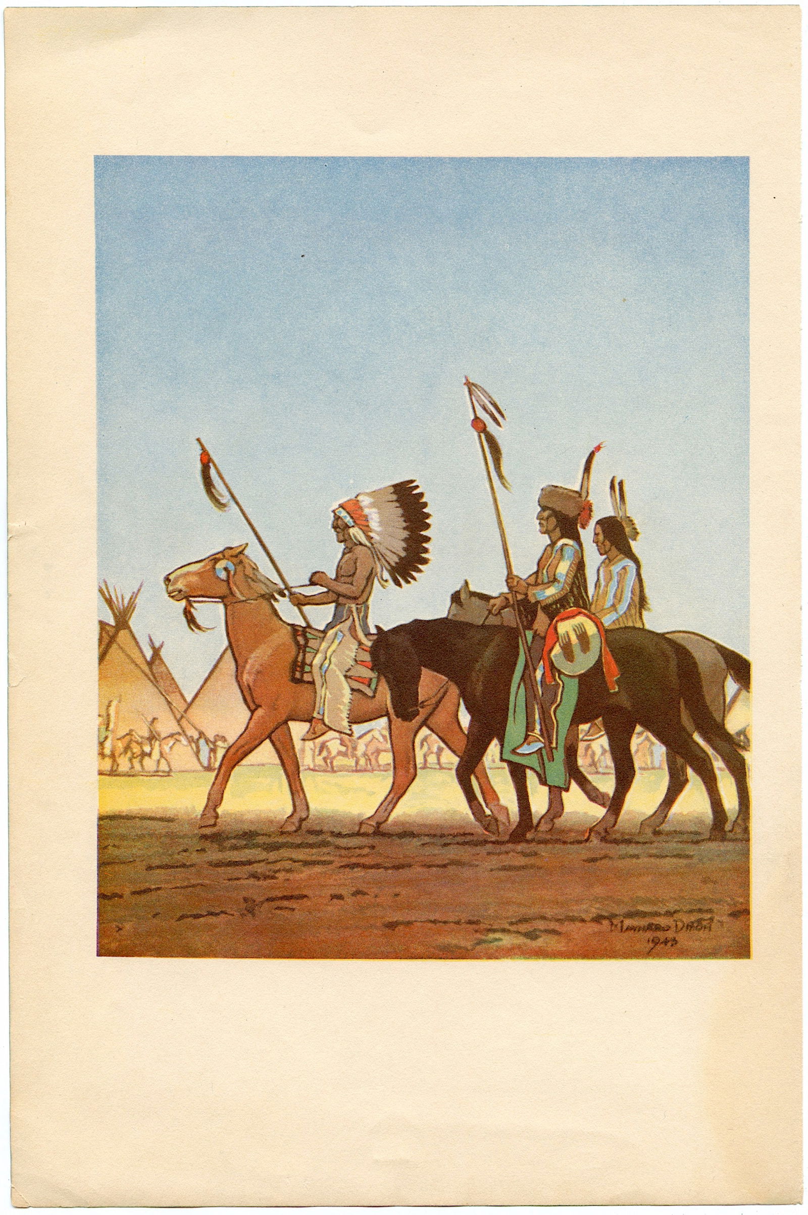 Original Antique Scarce Halftone Litho MAYNARD DIXON: The provenance of this lot is from the estate of a deceased collector in South Florida. The paper dimensions are Approx. 10" x 6.75". We have included quality scans to show it's actual condition. This