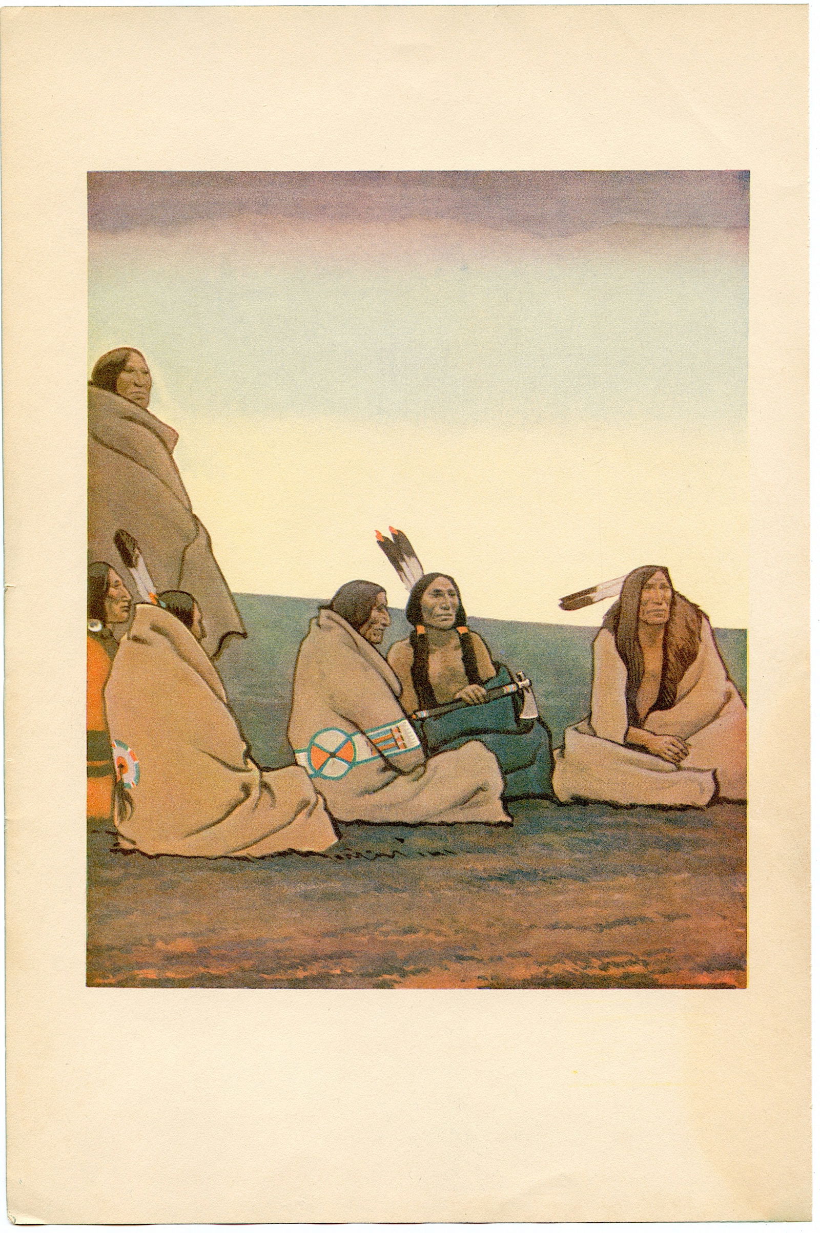 Original Antique Scarce Halftone Litho MAYNARD DIXON: The provenance of this lot is from the estate of a deceased collector in South Florida. The paper dimensions are Approx. 10" x 6.75". We have included quality scans to show it's actual condition. This