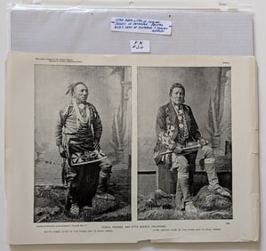 1890 Scarce Photogravure Indian Chiefs In Oklahoma