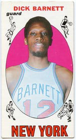 1969 Topps # 18 Dick Barnett New York Knicks (Basketball Card)