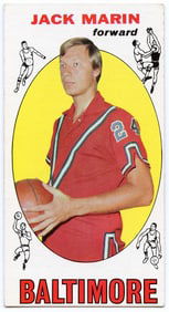 1969 Topps # 26 Jack Marin Baltimore Bullets (Wizards) (Basketball Card)