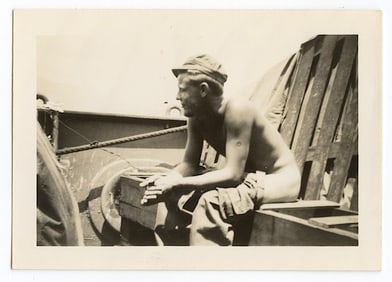 Original Vintage Photo  US Military Pacific War WW2