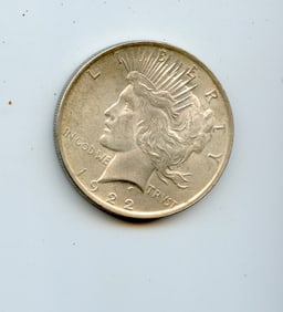 1922 Coin Collectors Peace Silver Dollar
