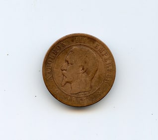 Coin, France, Napoleon III, Napoléon III, 10 Centimes, 1857