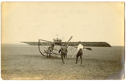 Antique Original Scarce Real Photo PC Pioneers Aviation
