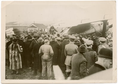 Antique Historical Original Photo Aviation Dieudonne Costes