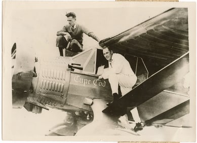 Antique Historical Original Photo Aviation Boardmann et Pollando