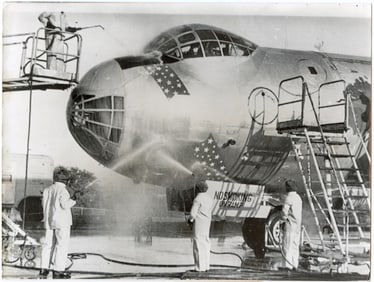 Vintage Photo B-36Bomber at US Air Force Base, 1955