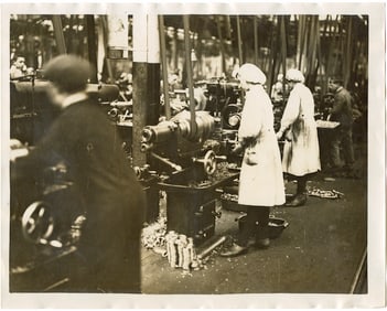 Vintage Photo Munitions Production on Home Front, 1914-1918