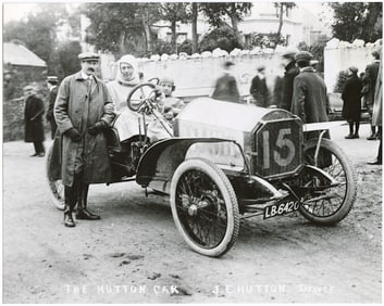Vintage Scarce Type III Photo Car Racing Hutton, 1908