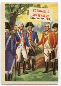 1954 Topps Scoops Lord Cornwallis  Surrenders #141