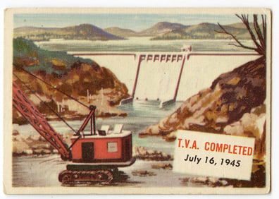 1954 Topps Scoop #153 T.V.A. Completed