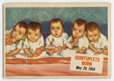 1954 Topps, Scoop, #64 Quintuplets Born In Canada
