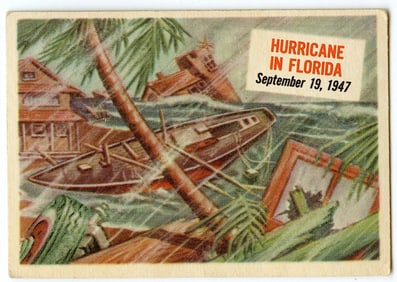 1954 Scoop Hurricane In Florida September 19, 1947 Card #77