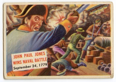 1954 Scoop John Paul Jones Wins Naval Battle Card #81