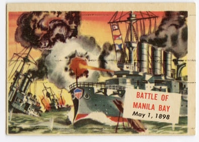 1954 Topps Scoop #83 Battle Of Manilla Bay